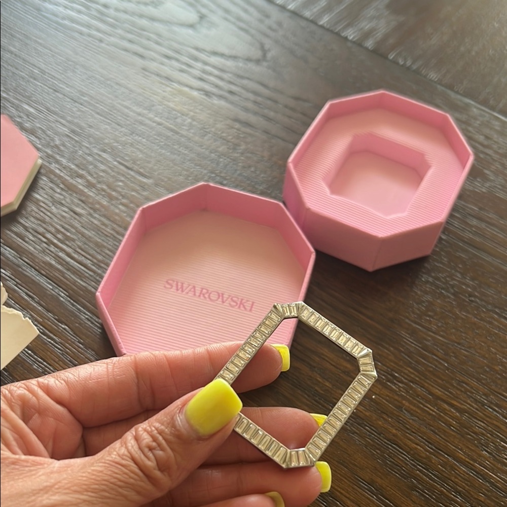 Swarovski Silver Crystal Frame in Pink Box